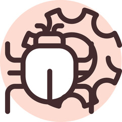 Computer antivirus, illustration, vector on a white background.