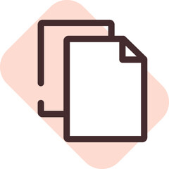 Computer copy document, illustration, vector on a white background.