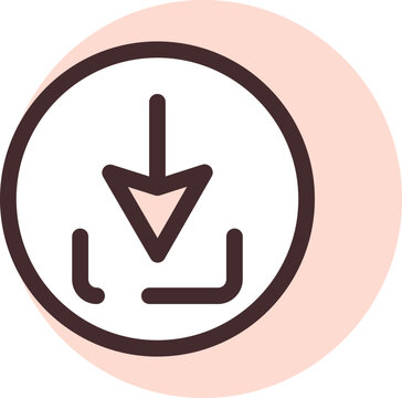 Computer download fiile, illustration, vector on a white background.