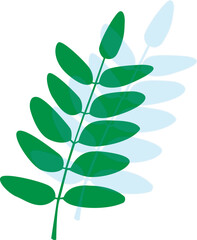 Rowan leaf isolated vector illustration for icon