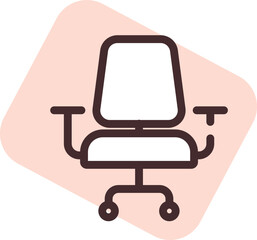 Work time, illustration, vector on a white background.
