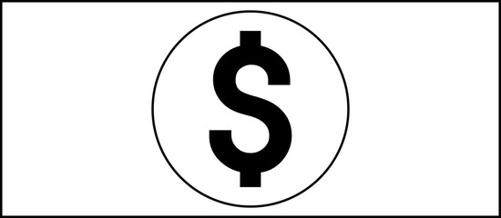 Dollar banknote. Fiat money sign symbol.