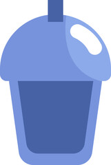 Iced sweet coffee, illustration, vector on a white background.