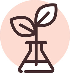 Biology education, illustration, vector on a white background.