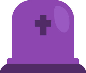 Halloween grave, illustration, vector on a white background.