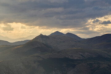 Obraz premium Rocca Calascio al crepuscolo - Abruzzo - Italia