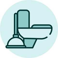 Toilet cleaner, illustration, vector on a white background.