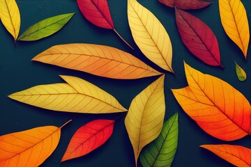 Autumn social media story template with Colorful flat colors leaves. It can be used on different social media platforms.. High quality illustration