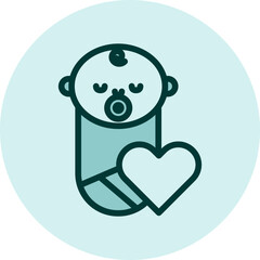 Baby care, illustration, vector on a white background.