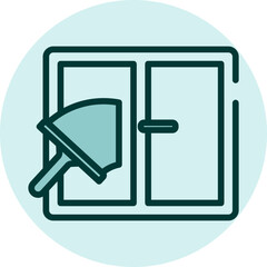 Window wash, illustration, vector on a white background.