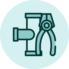 Water pipes repair, illustration, vector on a white background.