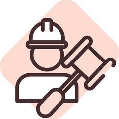 Labor law, illustration, vector on a white background.