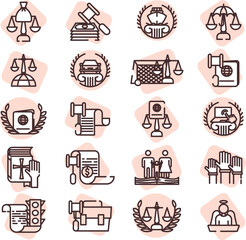 Law concept, illustration, vector on a white background.