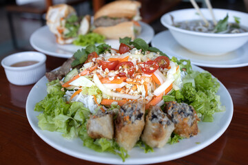 Famous Vietnamese food - Bun Cha Thit Rice Noodle