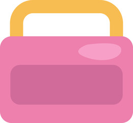 Make up handbag, illustration, vector on a white background.