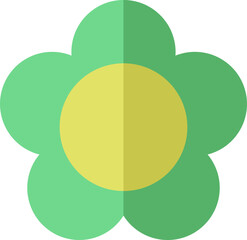 Green flower, illustration, vector on a white background.