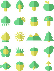 Green nature, illustration, vector on a white background.