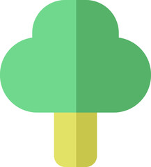 Green tree, illustration, vector on a white background.