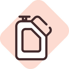 Oil can, illustration, vector on a white background.