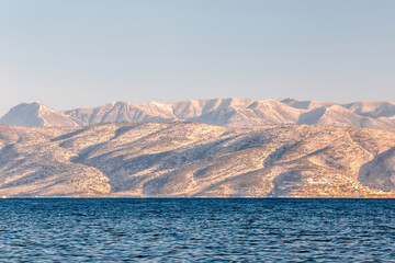 Fototapeta na wymiar picturesque summer view, amazing coast popular island of Greece - Corfu 