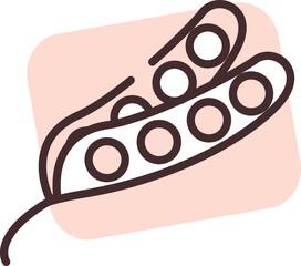 Restaurant beans, illustration, vector on a white background.