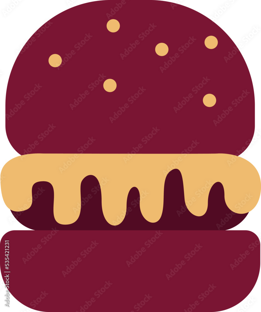 Wall mural School burger, illustration, vector on a white background. - Wall murals