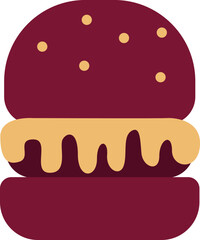 School burger, illustration, vector on a white background.