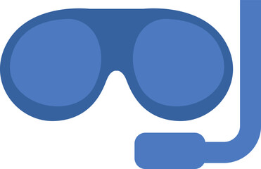 Blue sea glasses, illustration, vector on a white background.