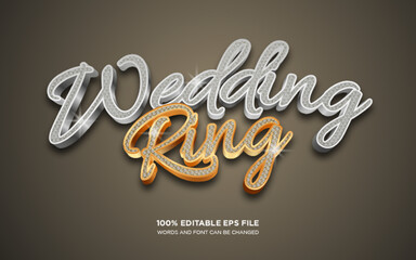 Wedding Ring 3D editable text style effect	
