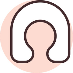 Airplane pillow, illustration, vector on a white background.