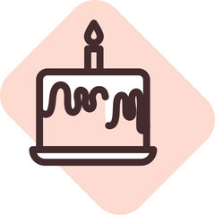 Social media birthday, illustration, vector on a white background.