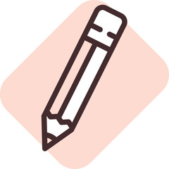 Stationery pen, illustration, vector on a white background.