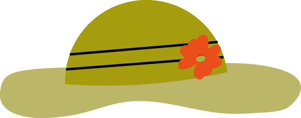 Hat for girls, illustration, vector on a white background.