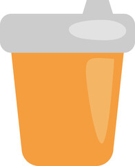 Take away coffee, illustration, vector on a white background.