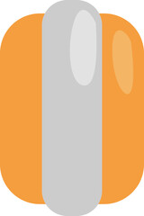 Take away hotdog, illustration, vector on a white background.