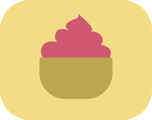 Travel ice cream, illustration, vector on a white background.