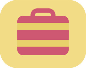 Travel suitcase, illustration, vector on a white background.