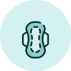 Women menstrual pads, illustration, vector on a white background.