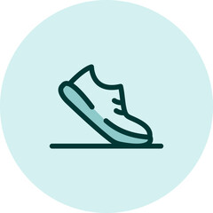 Women sneakers, illustration, vector on a white background.