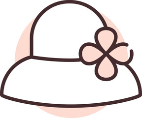 Accessory hat, illustration, vector on white background.