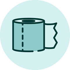 Women toilet paper, illustration, vector on a white background.