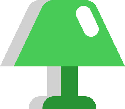 Hotel Green Lamp, Illustration, Vector On A White Background.