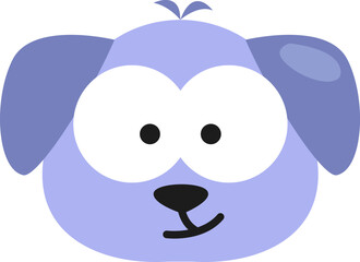 Purple dog, illustration, vector on white background.