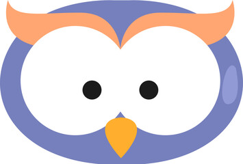 Purple owl, illustration, vector on white background.