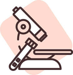 Biochemistry blood testing, illustration, vector on white background.
