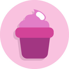 Cafe cupcake, illustration, vector on white background.