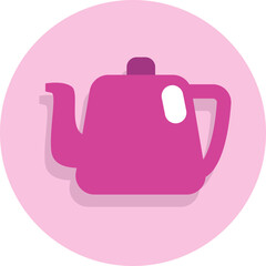 Cafe teapot, illustration, vector on white background.