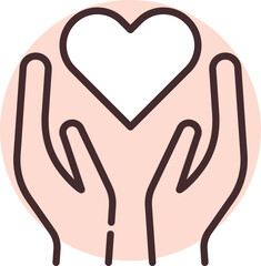 Charity and donation humanity, illustration, vector on white background.