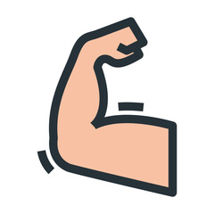 simple body part flat icons set on white background