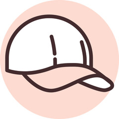Clothing hat, illustration, vector on white background.